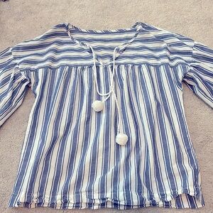 J Crew blue stripe blouse